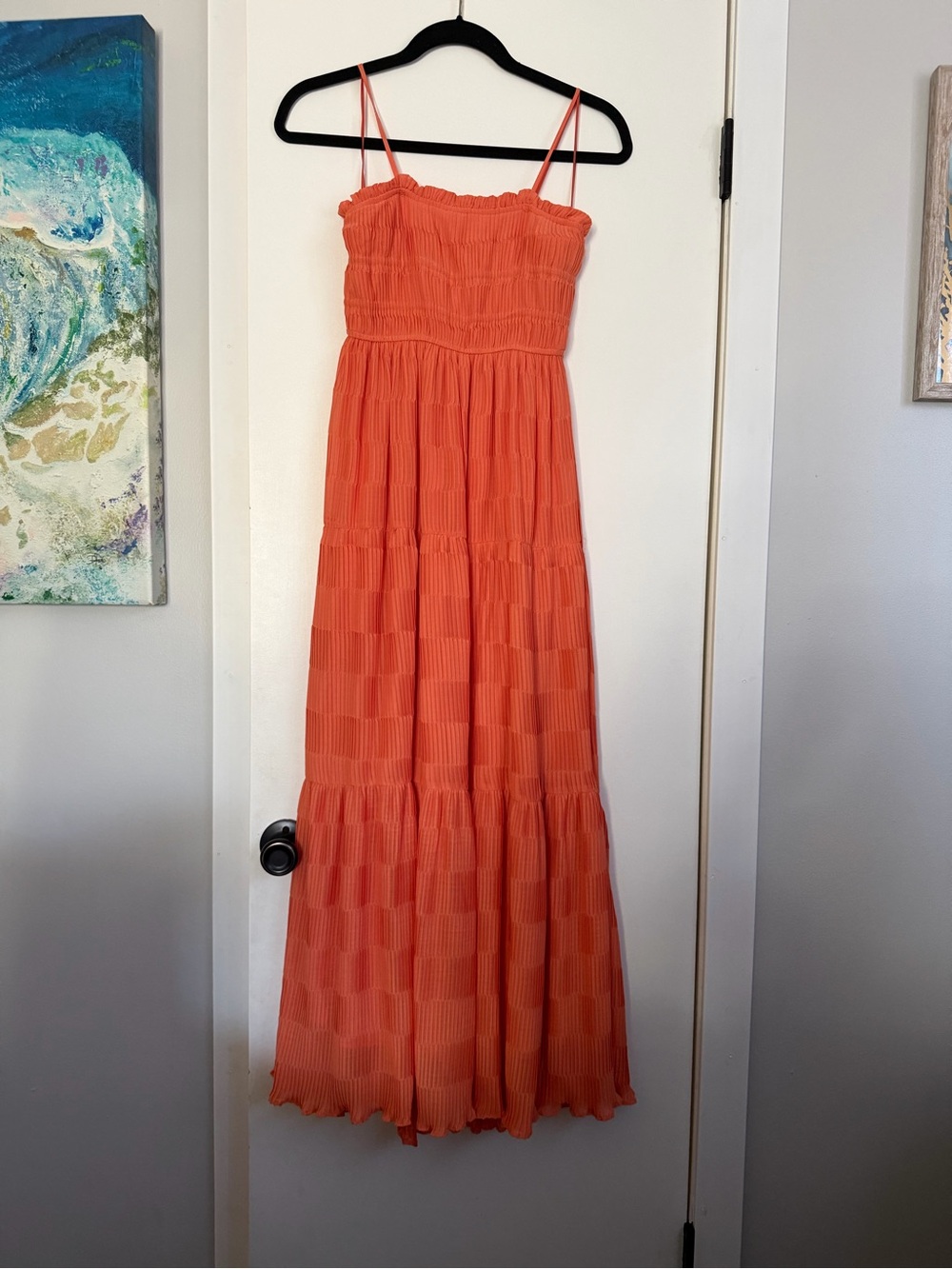 By The River pleated maxi dress